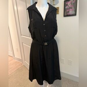 White House Black Market Black Midi Dress